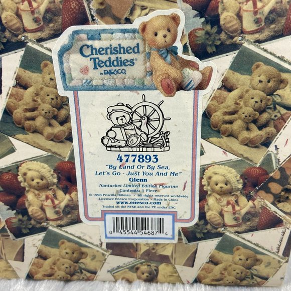 Vintage Cherished Teddies 1998 Glenn By Land or By Sea, Let’s Go - Picture 3 of 6